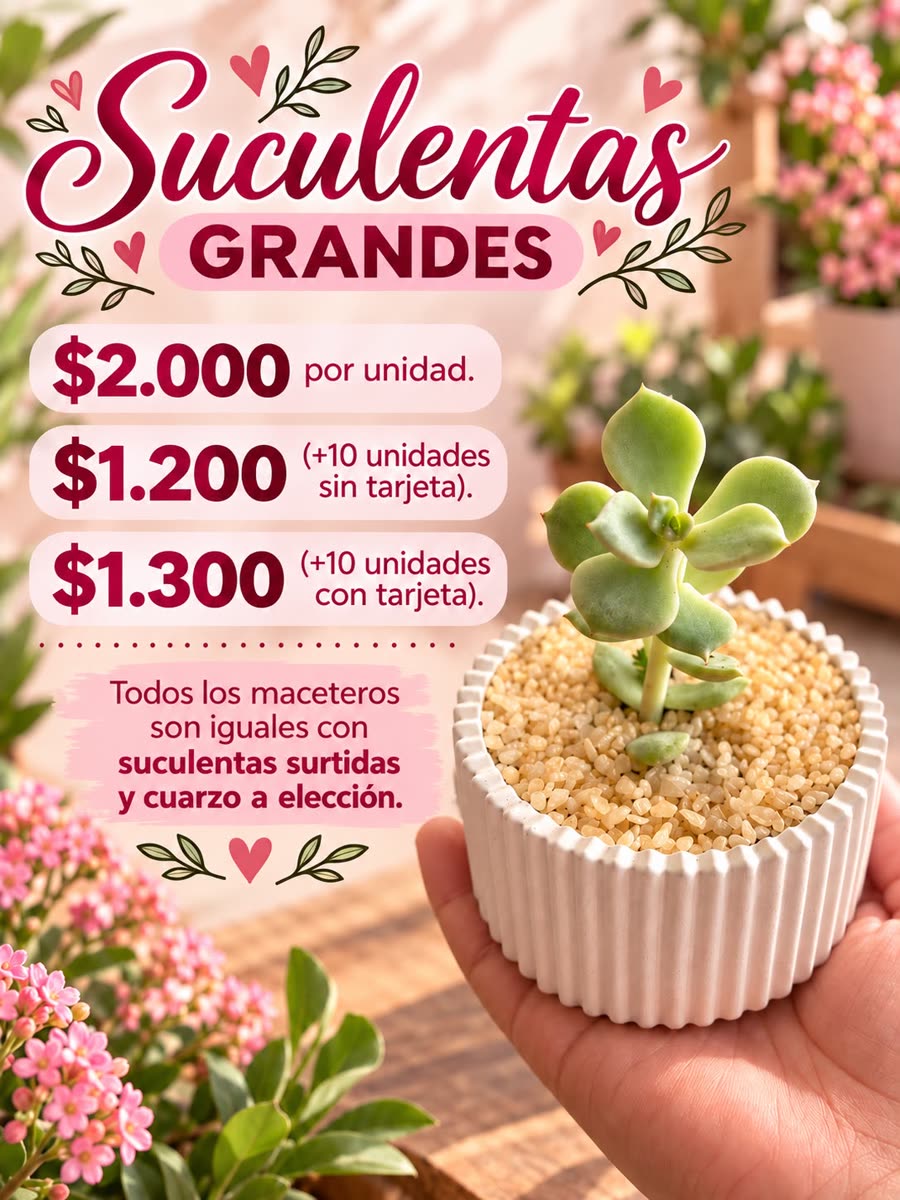 Grande en macetero acanalado: ver en grande
